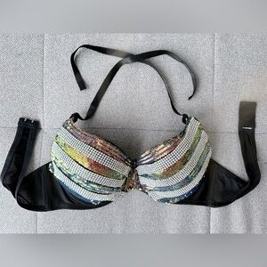 Womens Sparkly Belly Dance Top Bra , 36B